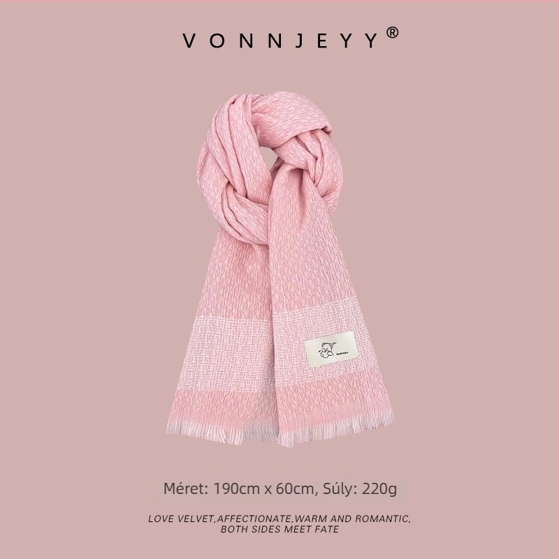 Warp-kötésű meleg téli sál | Hangzhou eredet | anyag: kémiai rost | márka: Vonnjeyy/Wanjin