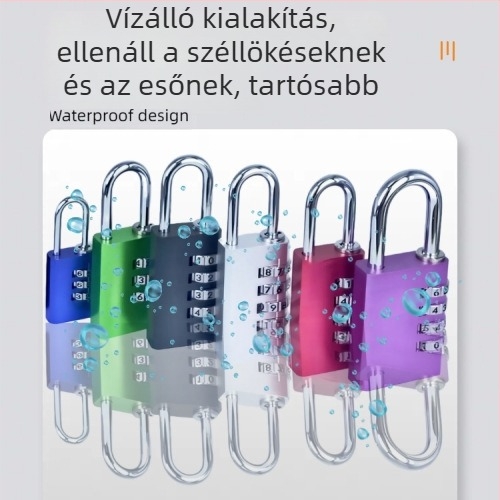 Alumíniumötvözetes jelszavas zár edzőterem szekrényekhez (modell Qjd2024052201, záró rúd vastagsága: 3, kioldási mód: jelszó)