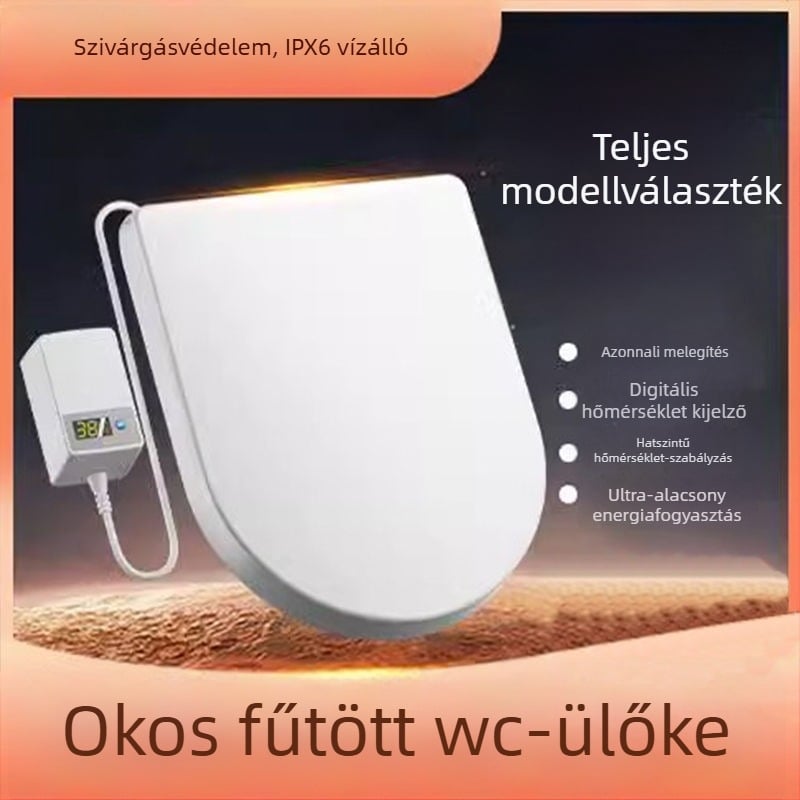 Fűtött intelligens WC-ülőke távirányítóval – állandó hőmérséklet, azonnali melegítés, U- és V-alakú forma, polipropilén