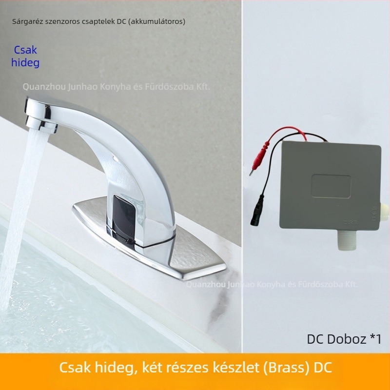 Érzékelős mosogatócsap - rozsdamentes acél, kerámiakorongos szelep, asztali beépítés, Ø20 bemenet/kimenet, egykaros