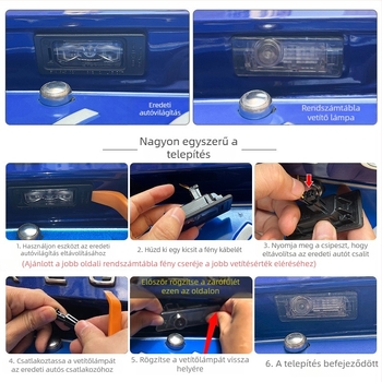 Serada Volkswagen rendszámtábla vetítő lámpa — kompatibilis Volkswagen járművekkel