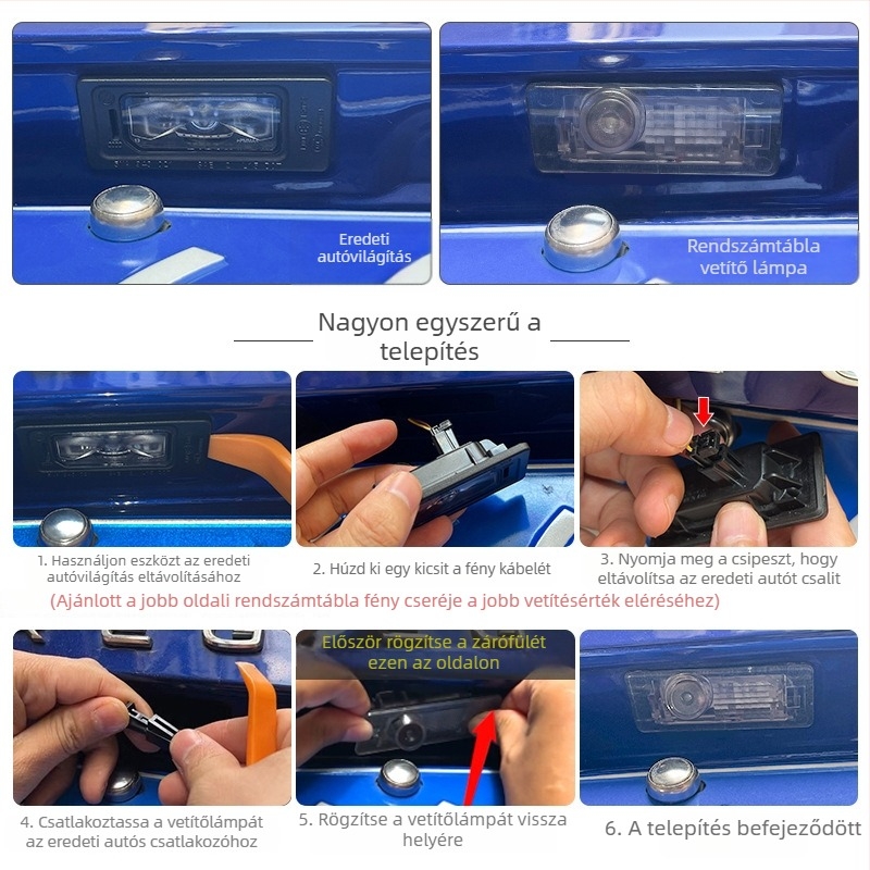 Serada Volkswagen rendszámtábla vetítő lámpa — kompatibilis Volkswagen járművekkel