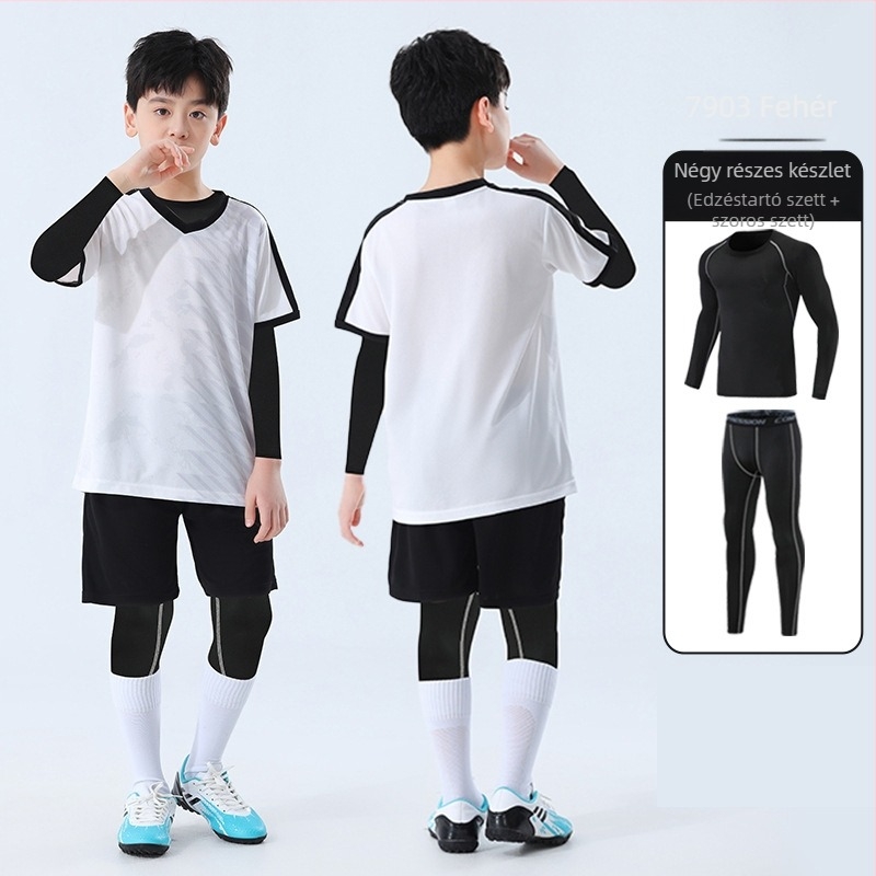 Gyerekeknek szóló ugrókötél edzőruha szett, kamufláž mintázat, négy évszak, hosszú ujjú, kerek nyak, gyorsan száradó