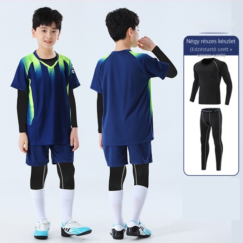 Gyerekeknek szóló ugrókötél edzőruha szett, kamufláž mintázat, négy évszak, hosszú ujjú, kerek nyak, gyorsan száradó