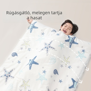 Gyerekeknek szóló négy évszakos takaró, vastabb a megfázás megelőzésére, közepes–nagy méret, őszi–téli anti-kick takaró, 100% pamut