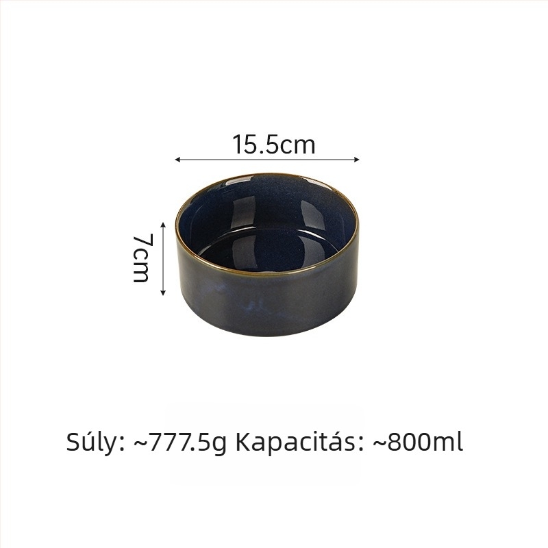 Kerámiás háziállat tálak macskáknak és kutyáknak, japán stílusú, kemencében égetett, kettős tál, lassú etetés és védelem a fulladás és a kiömlés ellen