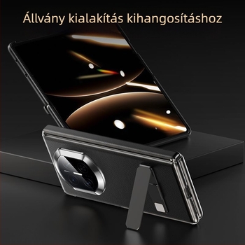 Huawei Mate X7-hez való védőtok valódi bőrből központi tengelyes zsanérral, teljes burkolat és kijelzővédő fólia integrált