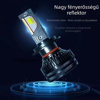 LED autófényszórók, alacsony fényszóró, kompatibilis H1/4/7/11/9005/9012, 12V, 80–90W