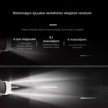 LED autófényszórók, alacsony fényszóró, kompatibilis H1/4/7/11/9005/9012, 12V, 80–90W