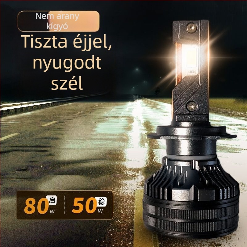 LED autófényszórók, alacsony fényszóró, kompatibilis H1/4/7/11/9005/9012, 12V, 80–90W