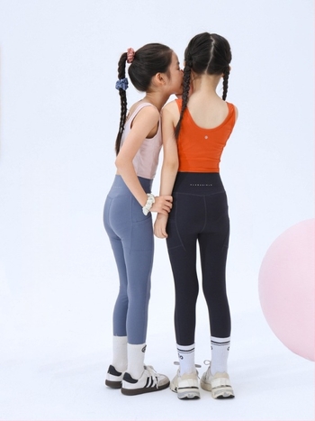 Lányoknak készült Lycra leggings cápa mintával, magas derékú, antibakteriális, sportos jóga nadrág, nylon/spandex 75/25, 8 év feletti gyerekeknek