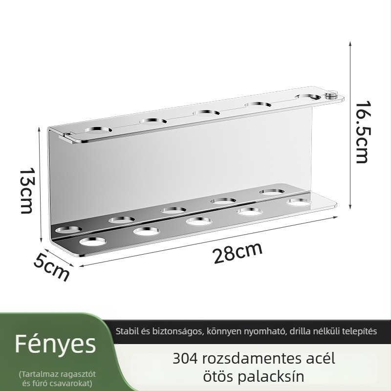 304 rozsdamentes acélból készült szappanadagoló, falra szerelhető, fúrás nélküli, kézi nyomású működés, polírozott felület, modern stílus, szállodai fürdőszobákhoz