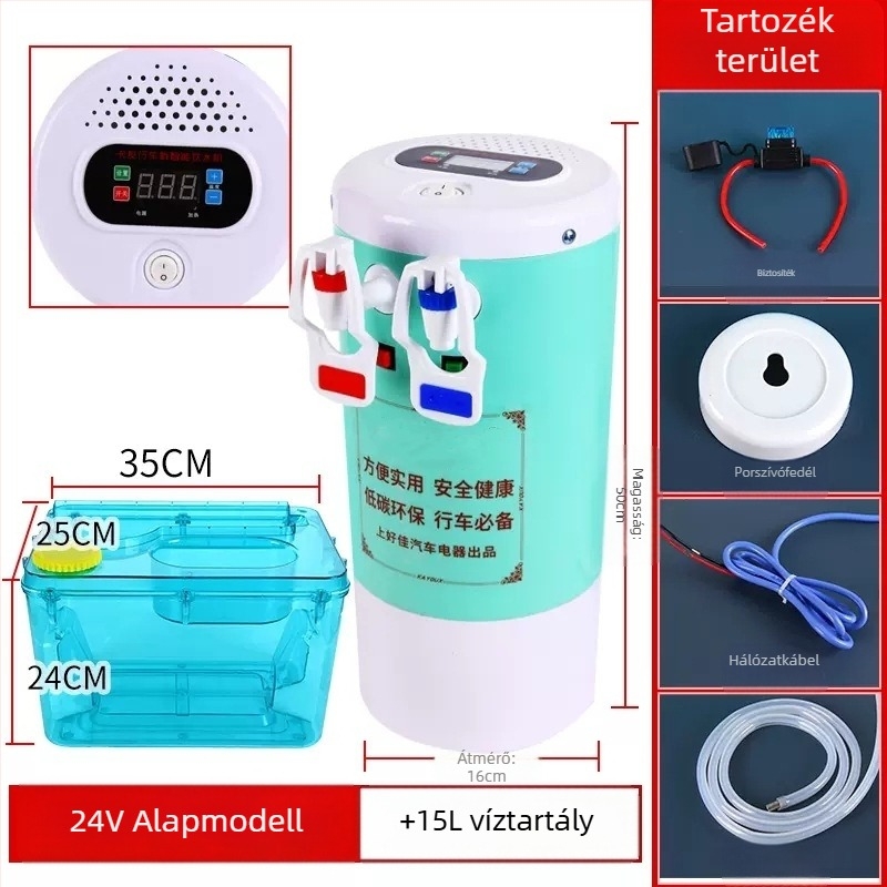 Kamionra szerelt 24V-es vízszolgáltató intelligens fűtéssel és csészés vízforralóval — ABS + rozsdamentes acél, testreszabható feldolgozás