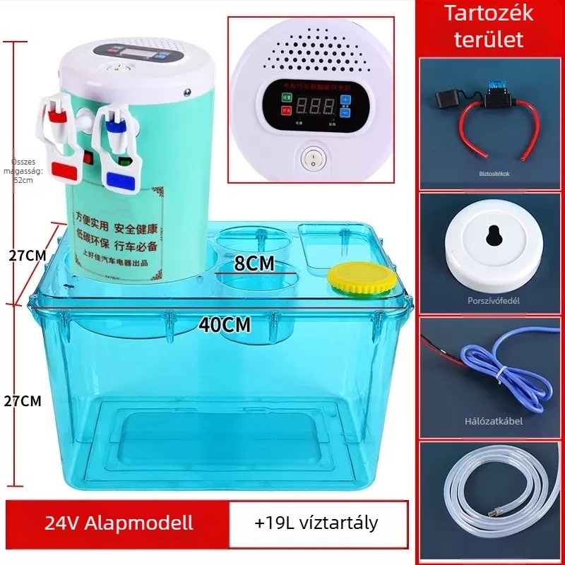 Kamionra szerelt 24V-es vízszolgáltató intelligens fűtéssel és csészés vízforralóval — ABS + rozsdamentes acél, testreszabható feldolgozás