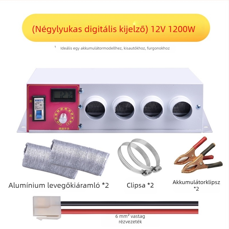 Bsq-928 autóhőfelmelegítő, 12V/24V, defroster, elektromos fűtés