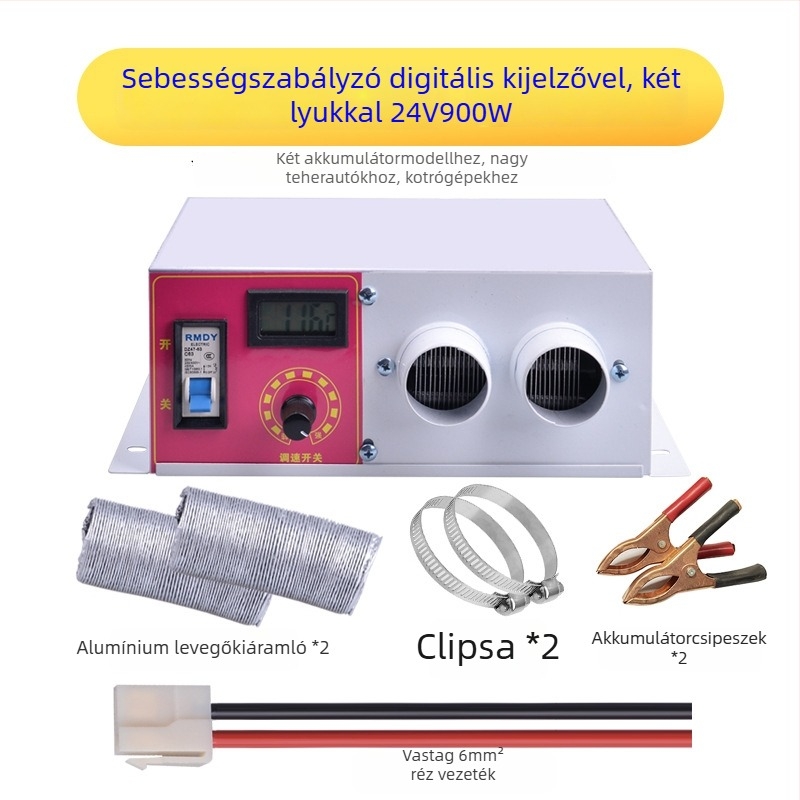 Bsq-928 autóhőfelmelegítő, 12V/24V, defroster, elektromos fűtés