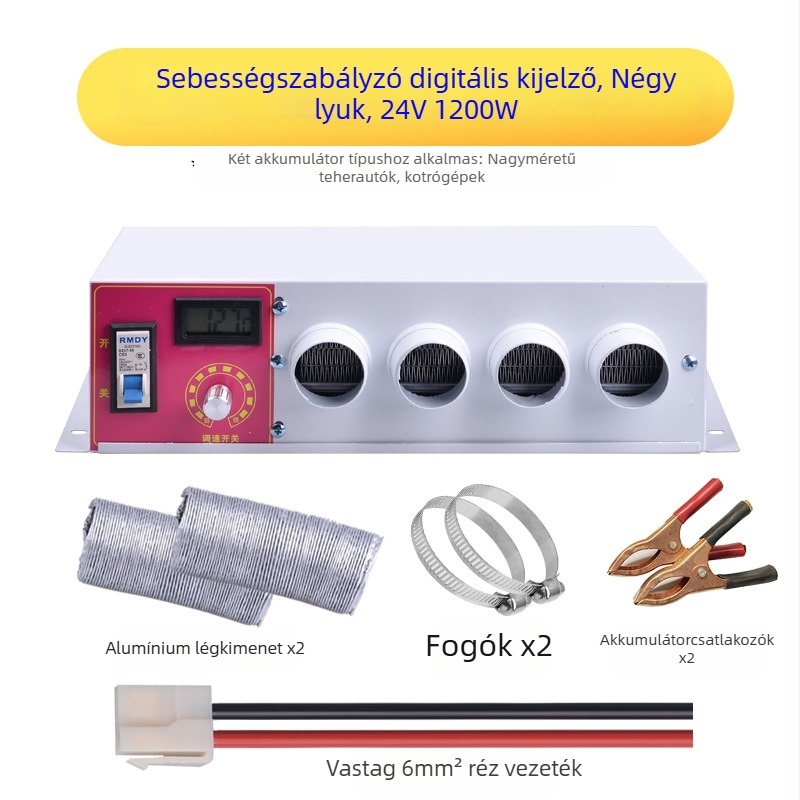 Bsq-928 autóhőfelmelegítő, 12V/24V, defroster, elektromos fűtés