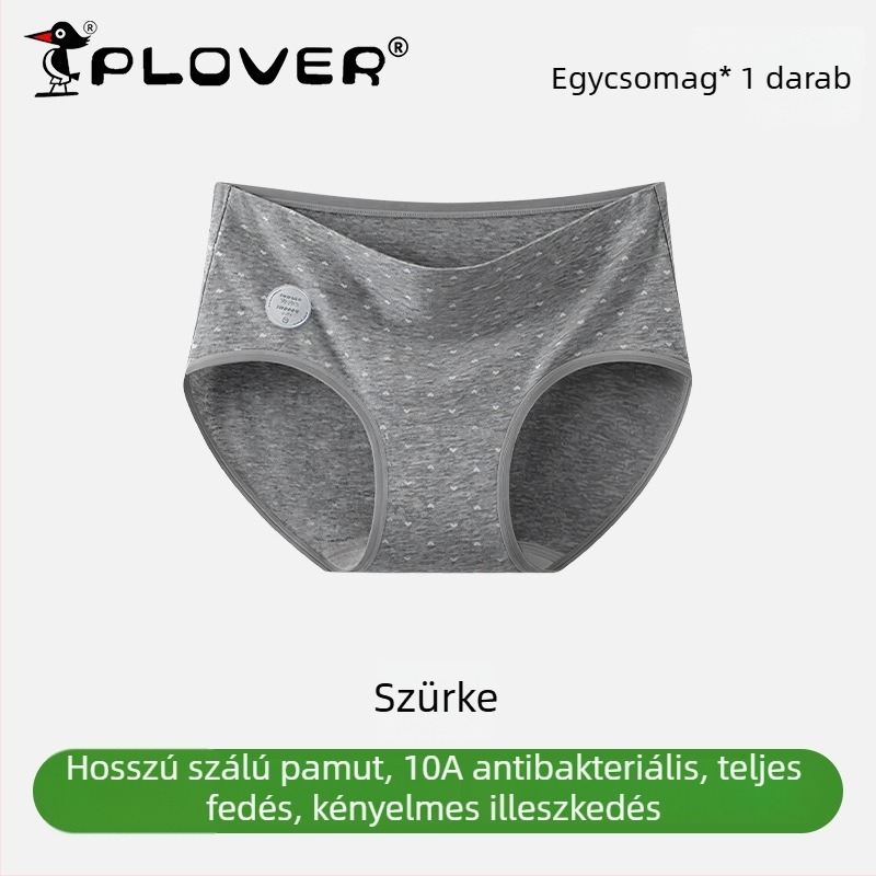 Női pamut magas derekú alsónemű, antibakteriális, lélegző, gyorsan száradó; kötött anyag; ágyéki belső 95–100% pamut