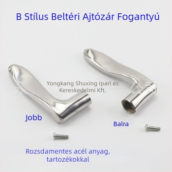 Beltéri ajtókilincs, rozsdamentes acélból, modern minimalista stílus, univerzális illeszkedés beltéri ajtókhoz