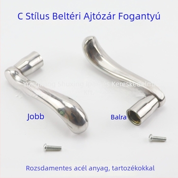 Beltéri ajtókilincs, rozsdamentes acélból, modern minimalista stílus, univerzális illeszkedés beltéri ajtókhoz