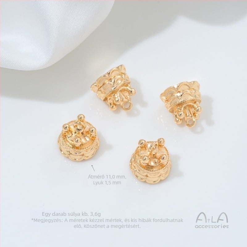 Medál – 14K aranyszínű védőréteg, ötvözet/ezüst- és arany bevonattal, macska mintázat, eredeti dizájn, 2025 ősz