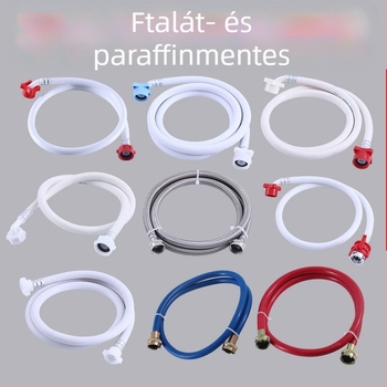 Mosógép bevezető- és lefolyócső, univerzális menetek, PVC anyag, hullámos dizájn, névleges nyomás 1, működési hőmérséklet 1