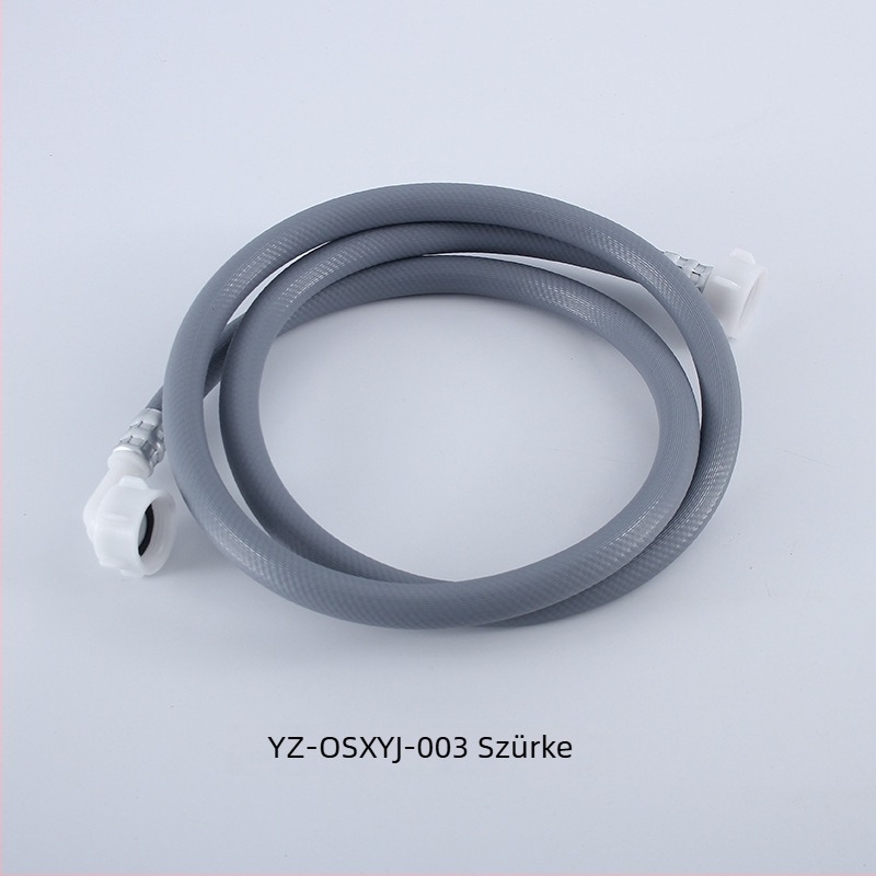 Mosógép bevezető- és lefolyócső, univerzális menetek, PVC anyag, hullámos dizájn, névleges nyomás 1, működési hőmérséklet 1