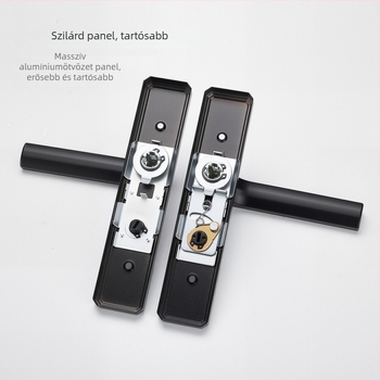 Egynyelvű ajtózár, vasból, modell T0709, alumínium ötvözetű ajtókhoz, kulcs nélküli nyitás