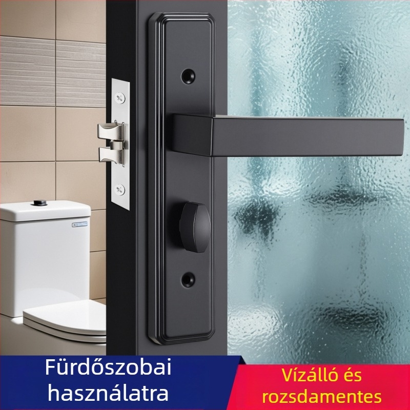 Egynyelvű ajtózár, vasból, modell T0709, alumínium ötvözetű ajtókhoz, kulcs nélküli nyitás