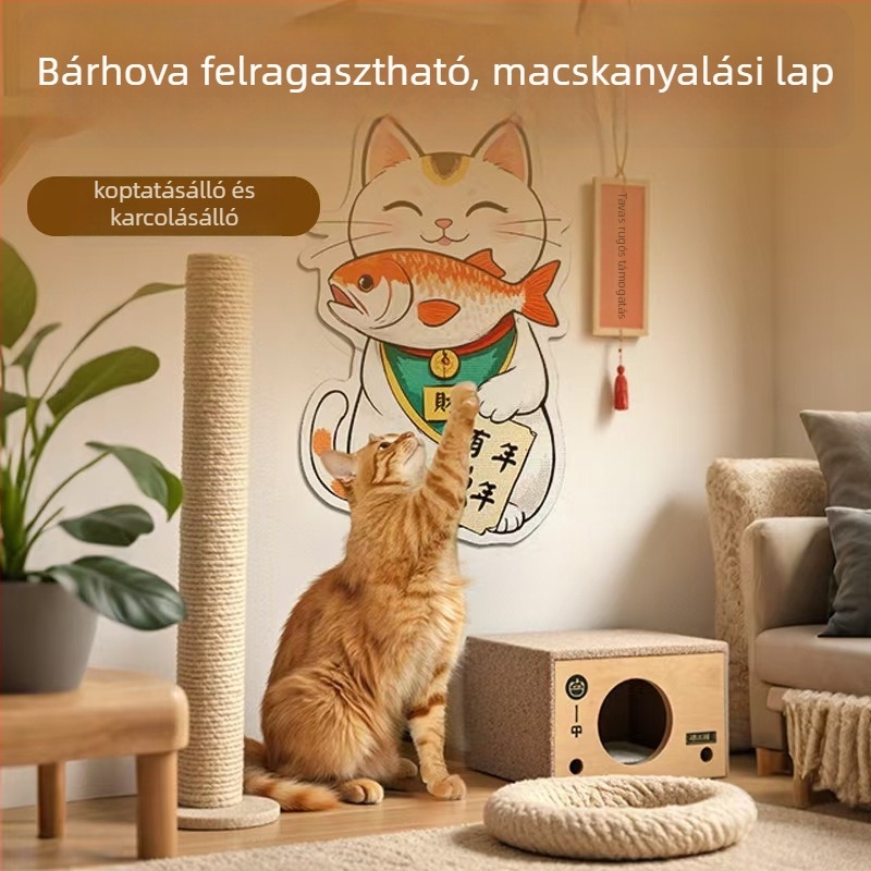 Rajzolt macska mászófal filcből, kanapévédő, kopásálló, többfunkciós falikialakítás, 100 darabos csomag