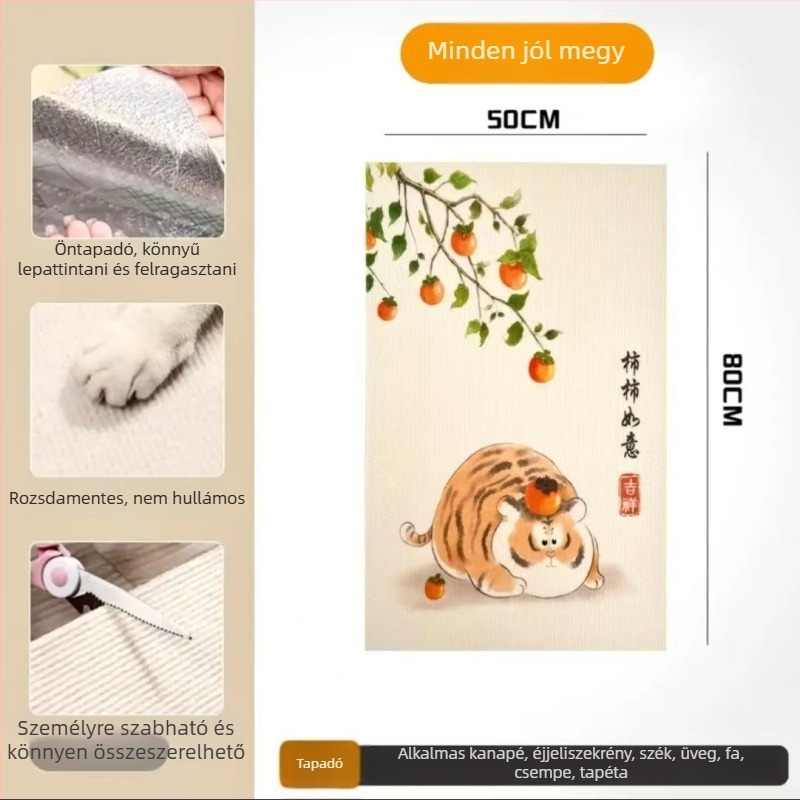 Rajzolt macska mászófal filcből, kanapévédő, kopásálló, többfunkciós falikialakítás, 100 darabos csomag