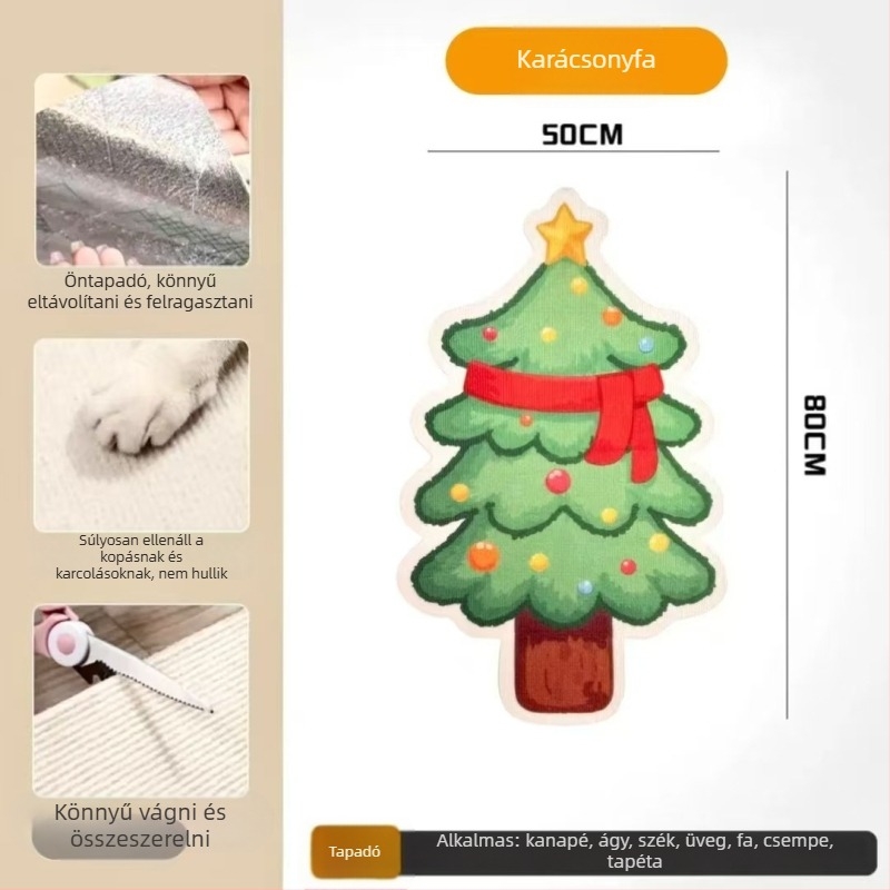 Rajzolt macska mászófal filcből, kanapévédő, kopásálló, többfunkciós falikialakítás, 100 darabos csomag