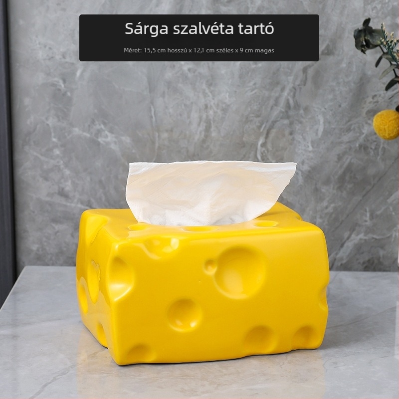 Kerámiás papírtörlő doboz, könnyed luxus stílus, modell nailao-2023911, többfunkciós