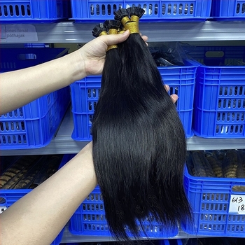 Női parókadarab, valódi hajból, kézzel szövött, egyenes, modell ST, középen elválasztott frufni