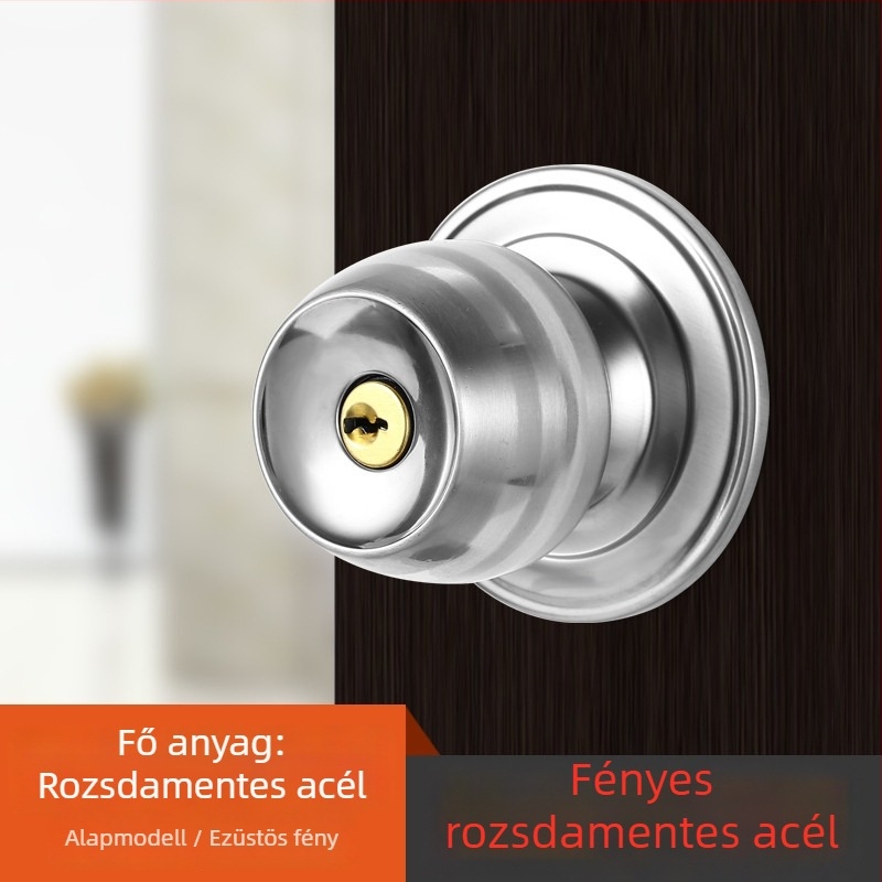 Ajtózár golyózár mechanizmussal, rozsdamentes acélból, modell Ybj