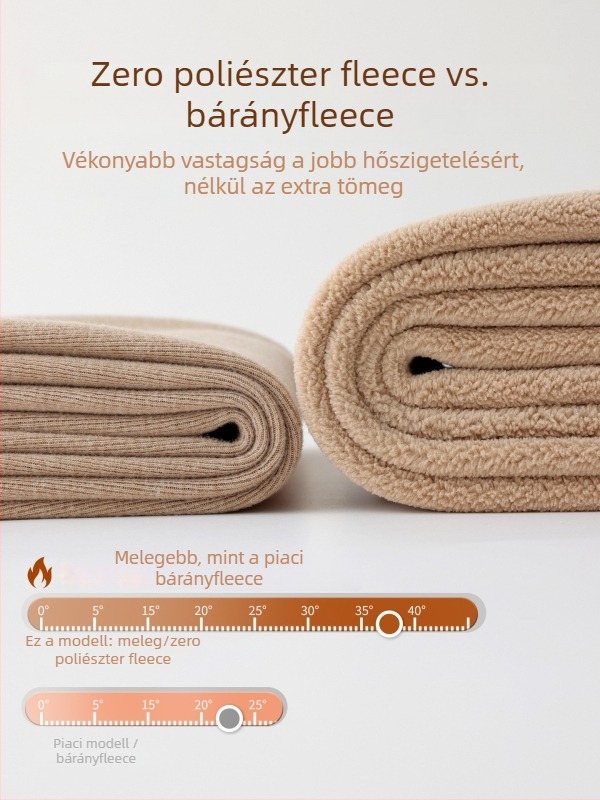 Nylonból készült fleece-lapolt termosz leggings, magas elasztikusság, vast anyag, geometriai minta