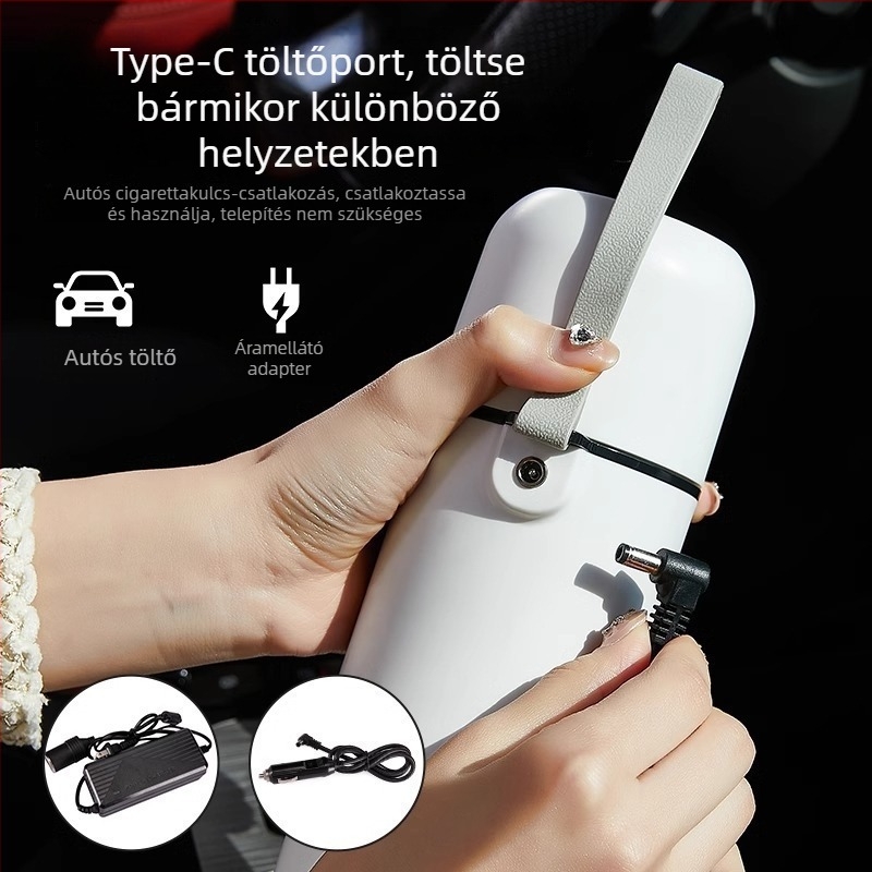 Autóba szerelt masszírozó elektromos vízmelegítő pohár, szigetelés, canvas anyag, teljesítmény 1W