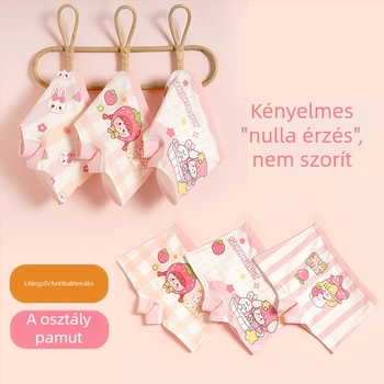 Lányoknak készült pamut alsónemű, antibakteriális, 95% pamut, biztonsági osztály A, modell K-29