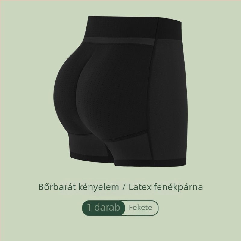 Női boxer briefs beépített fenéppárnákkal, középmagas derekú, légáteresztő nylon 80–90%, pamut belső