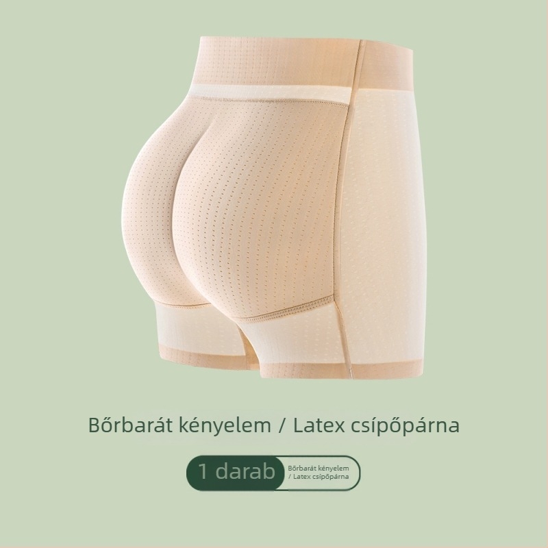 Női boxer briefs beépített fenéppárnákkal, középmagas derekú, légáteresztő nylon 80–90%, pamut belső