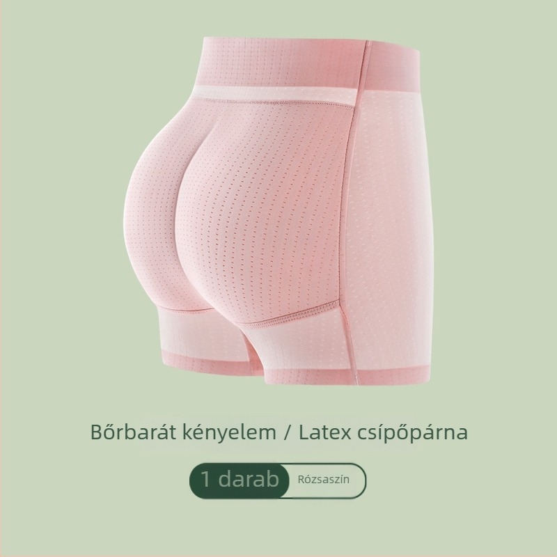 Női boxer briefs beépített fenéppárnákkal, középmagas derekú, légáteresztő nylon 80–90%, pamut belső