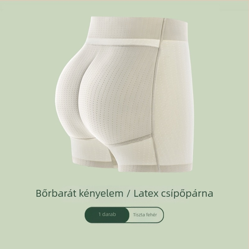 Női boxer briefs beépített fenéppárnákkal, középmagas derekú, légáteresztő nylon 80–90%, pamut belső