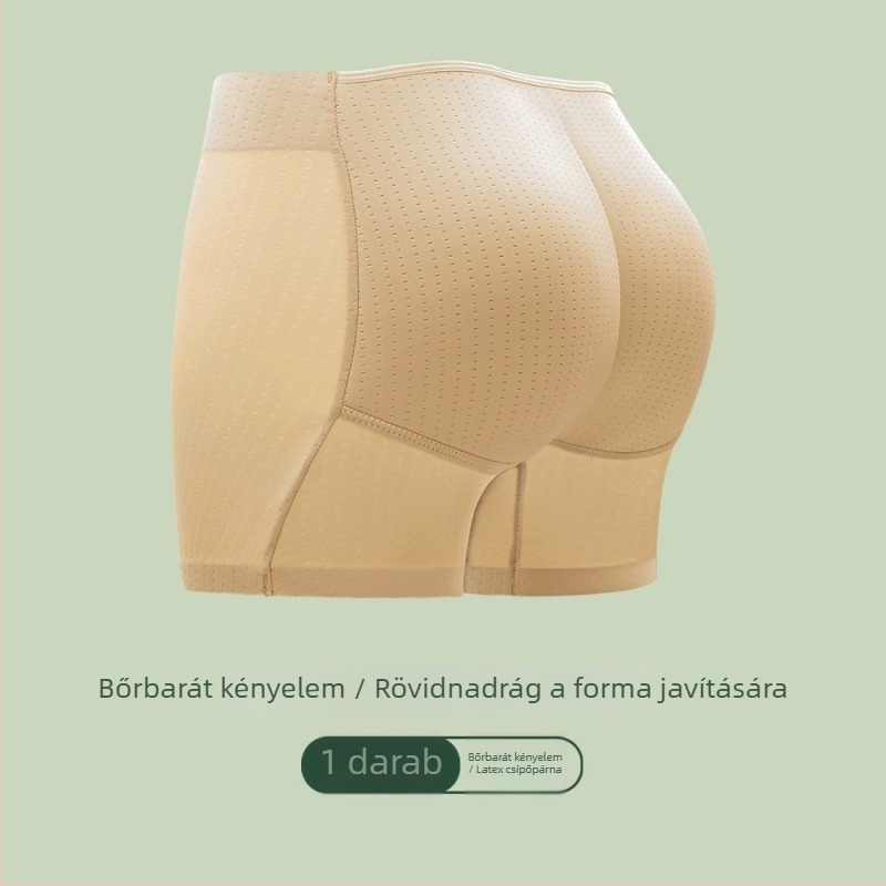 Női boxer briefs beépített fenéppárnákkal, középmagas derekú, légáteresztő nylon 80–90%, pamut belső