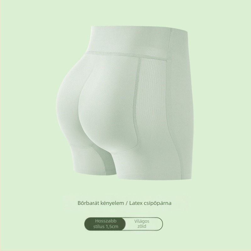 Női boxer briefs beépített fenéppárnákkal, középmagas derekú, légáteresztő nylon 80–90%, pamut belső