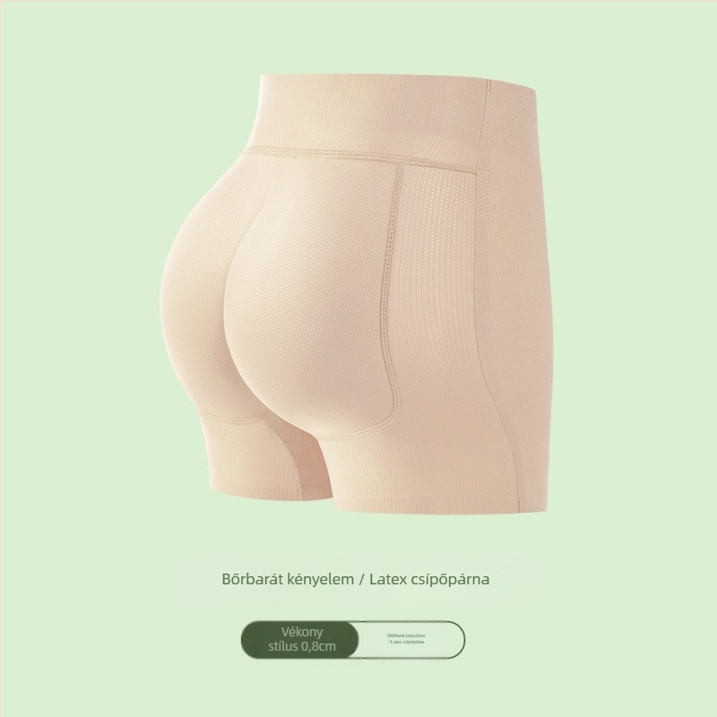 Női boxer briefs beépített fenéppárnákkal, középmagas derekú, légáteresztő nylon 80–90%, pamut belső