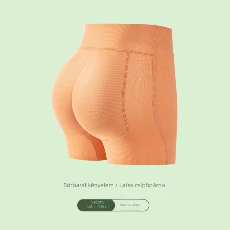 Női boxer briefs beépített fenéppárnákkal, középmagas derekú, légáteresztő nylon 80–90%, pamut belső