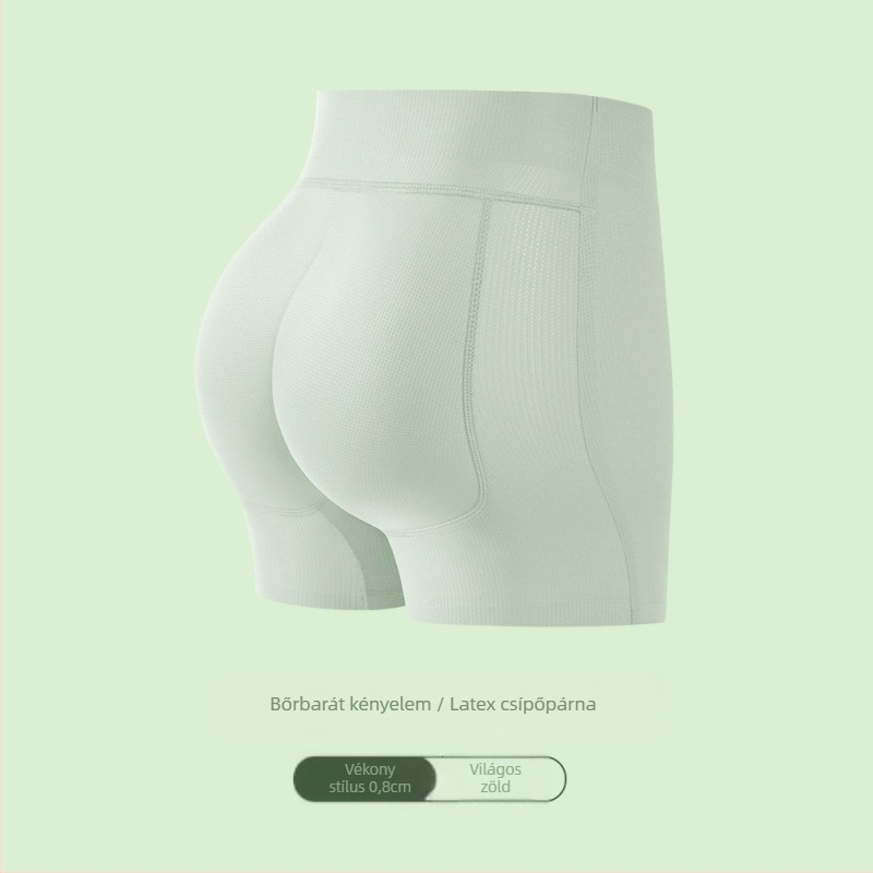 Női boxer briefs beépített fenéppárnákkal, középmagas derekú, légáteresztő nylon 80–90%, pamut belső