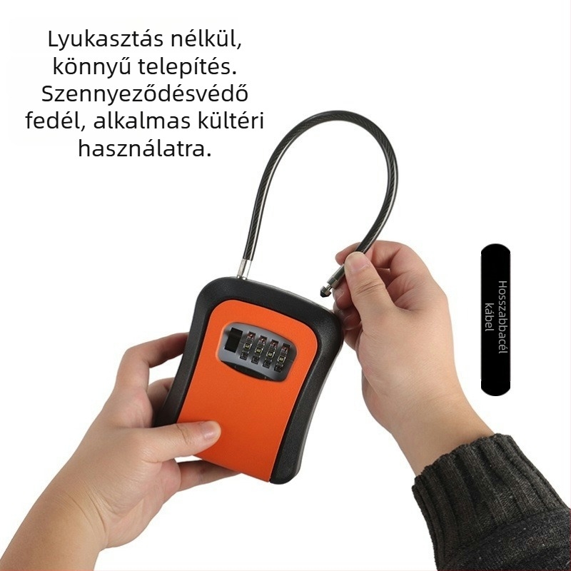 Jelszavas kulcstartó, falra szerelhető, modell KX803, ABS műanyag, záró rúd vastagsága 8 mm