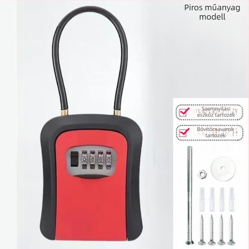 Jelszavas kulcstartó, falra szerelhető, modell KX803, ABS műanyag, záró rúd vastagsága 8 mm