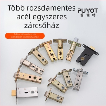 Ajtózár test – hárompólusú, cink ötvözet, modern minimál stílus